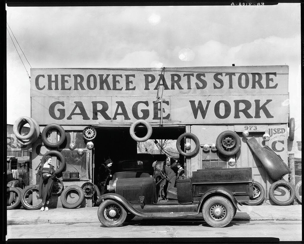 No Known Restrictions: Auto parts shop. Atlanta, Georgia (Source: Library of Congress)