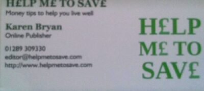 Help Me To Save Business Card