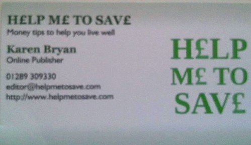 Help Me To Save Business Card