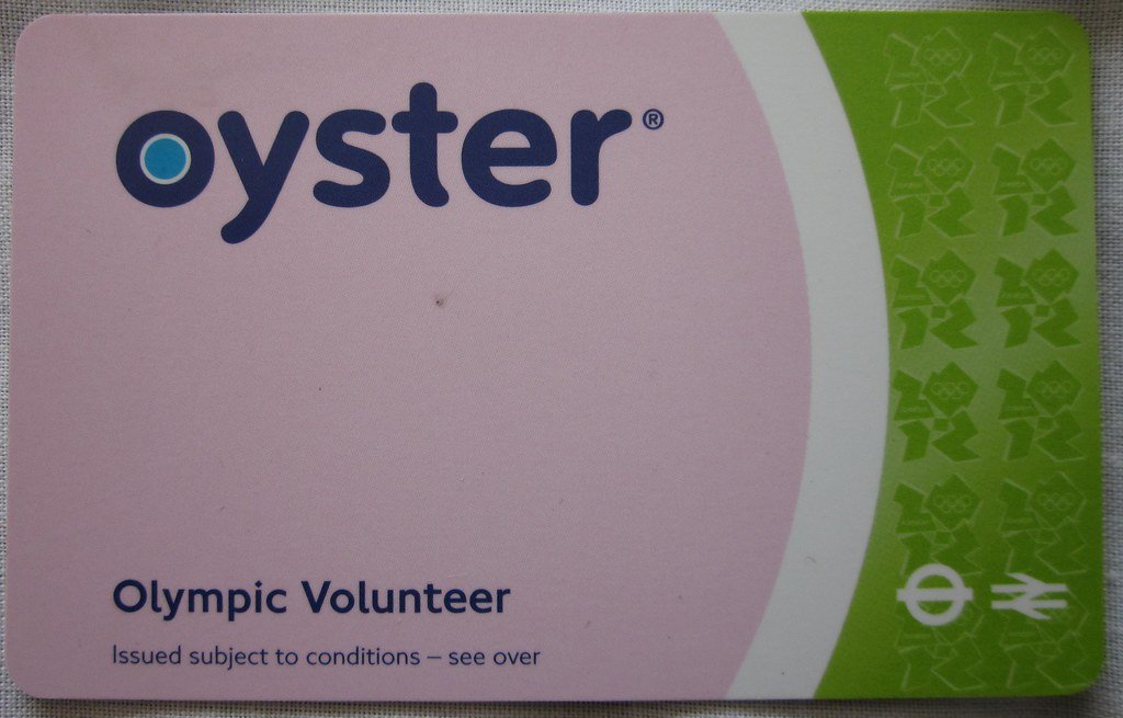 London 2012 Olympics Volunteer Oyster Travel Card