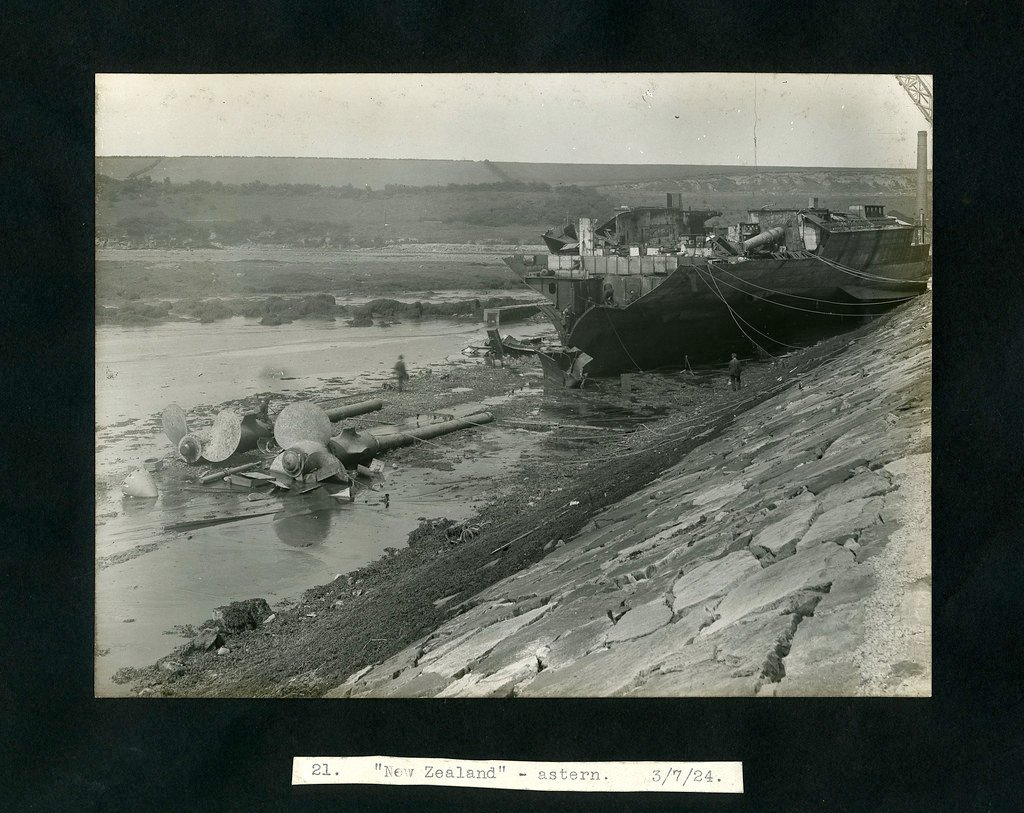 Remains of HMS New Zealand, 1924
