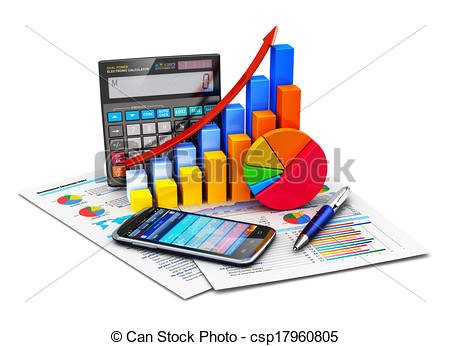 Financial statistics and accounting concept